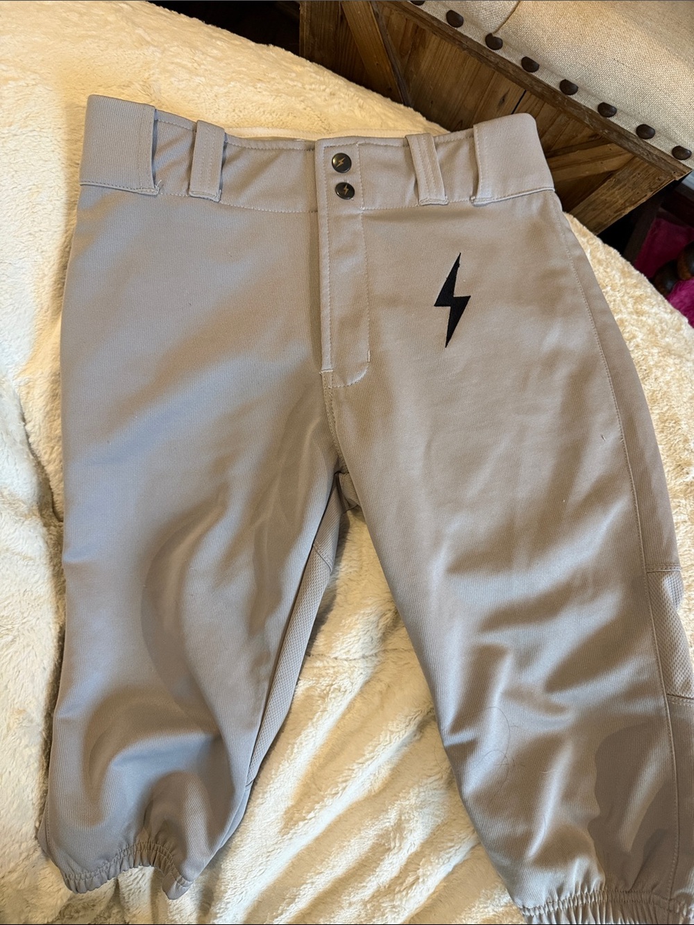 Bruce Bolt Men's Gray Knicker Baseball Pants XS